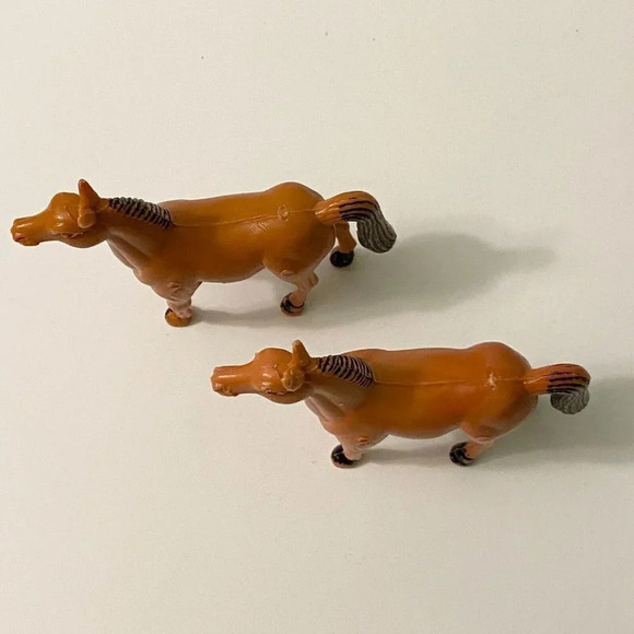 Vintage Lot of 3 Plastic Horse Figures  3 Inch Tall Toys - Picture 7 of 16